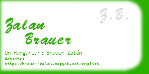 zalan brauer business card